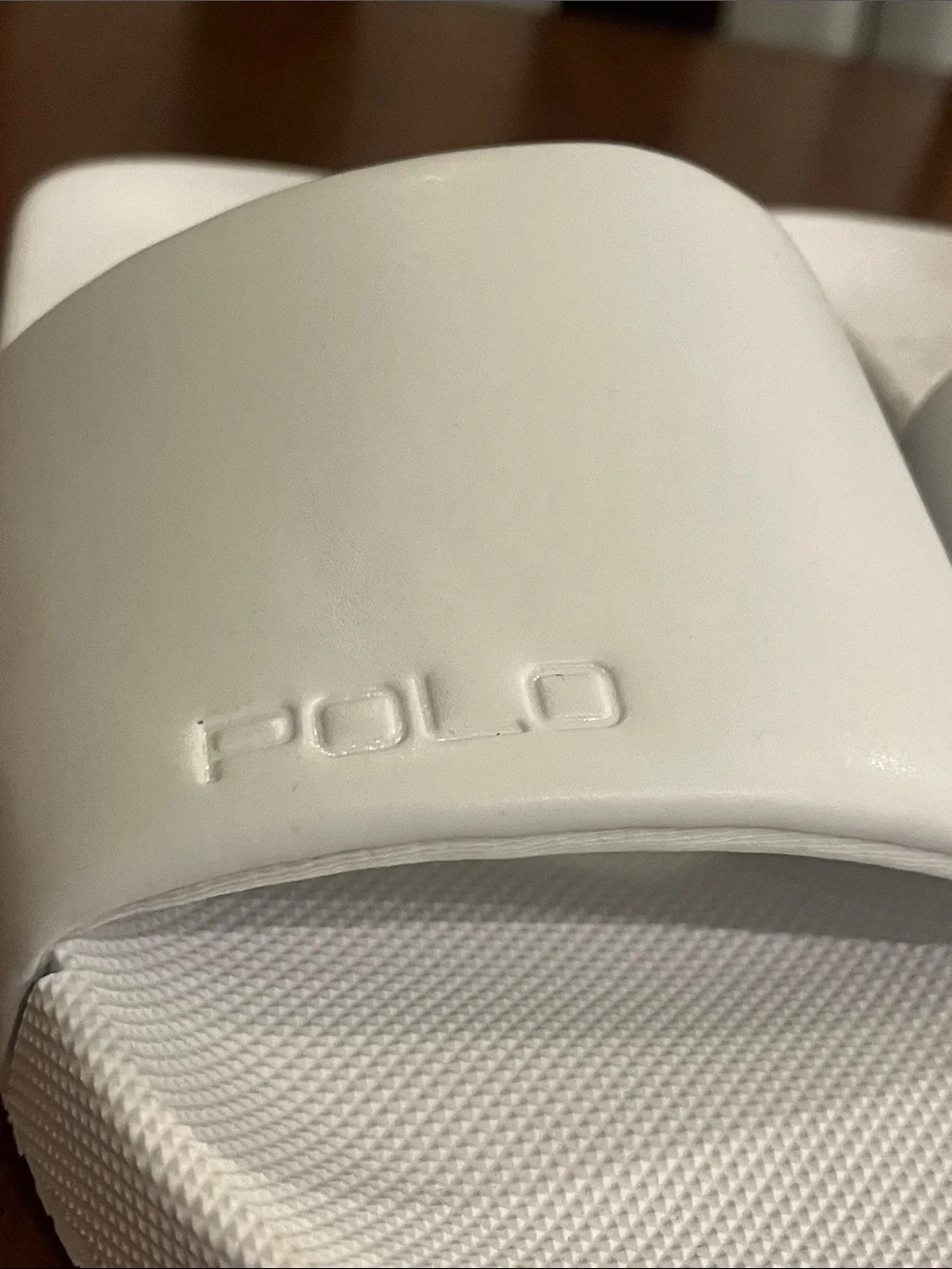 Polo Ralph Lauren Cayson Slides Sandals Shoes new white synthetic Men’s size 15